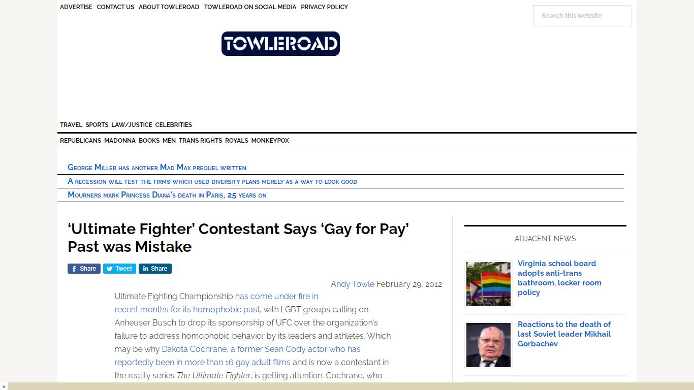 ‘Ultimate Fighter’ Contestant Says ‘Gay for Pay’ Past was Mistake