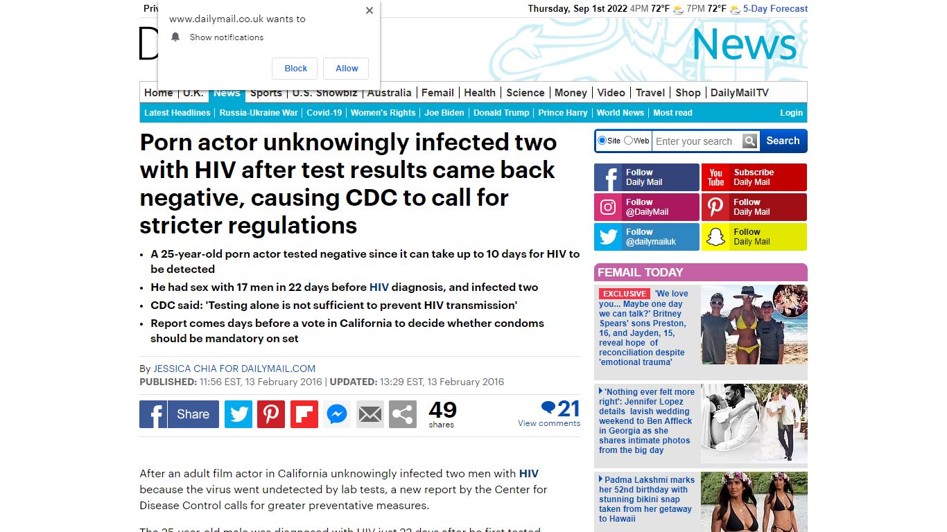 Porn actor infected two with HIV after test results came back negative